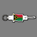 4mm Clip & Key Ring W/ Full Color Flag of Vanuatu Key Tag